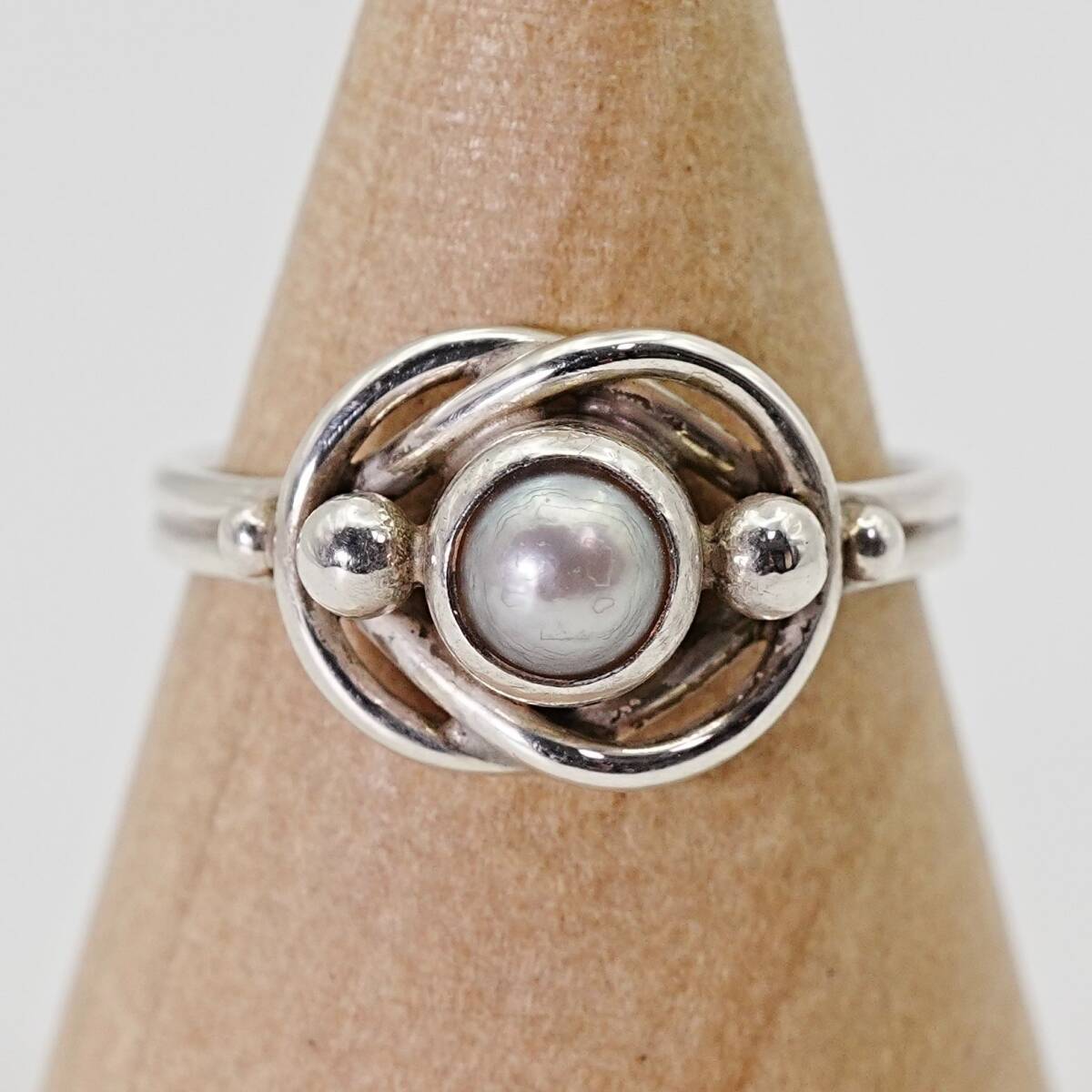 希少 ジョージジェンセン ムーンライトブロッサム パール リング/24-5342拍卖