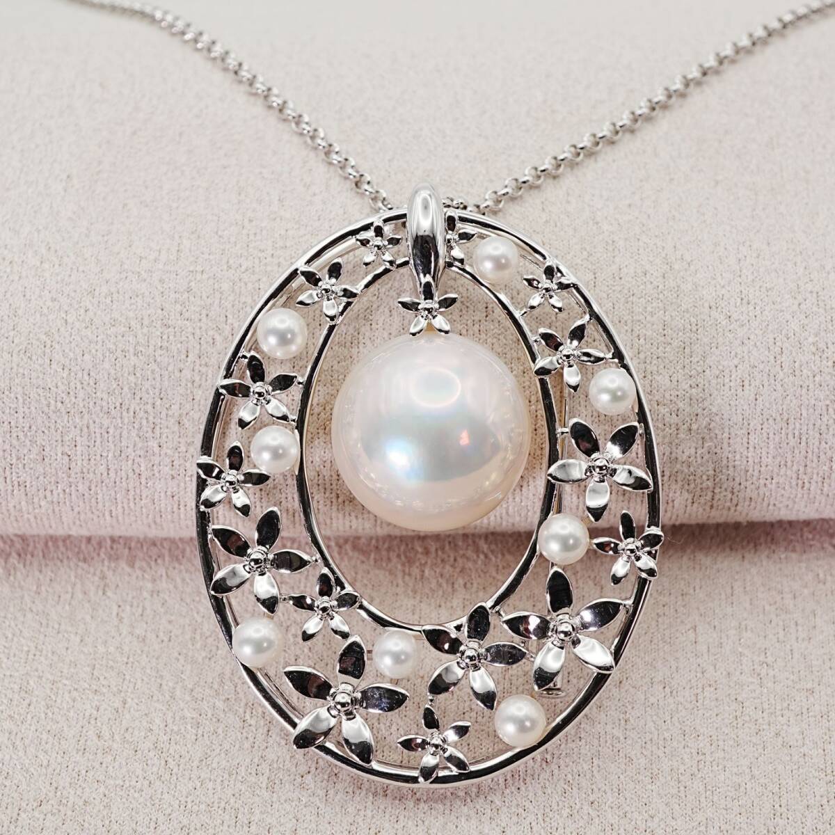 希少 美品 タサキ マベ真珠 ネックレス 3WAY ブローチ/25-1576M拍卖