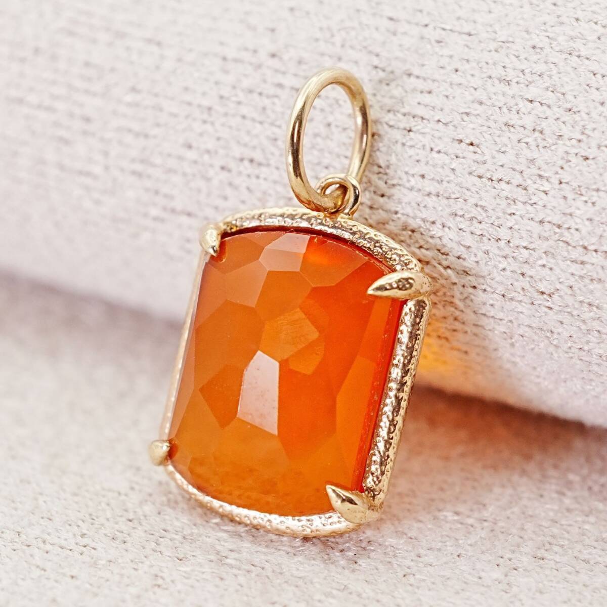 アガット カーネリアン K10 ネックレストップ チャーム/24-4930S拍卖