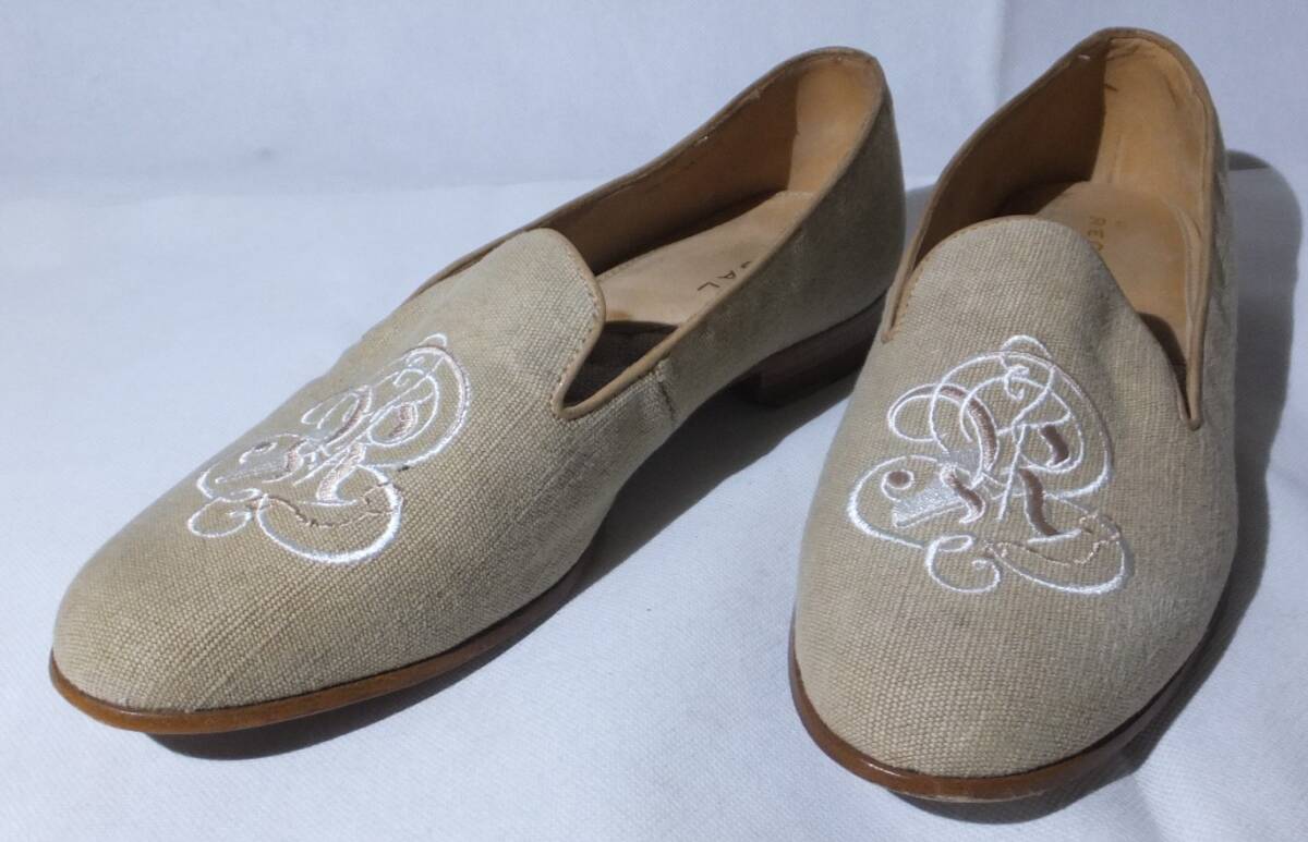 REGAL BN 2L 50DR リーガル スリップオン ベージュ白 25cm ★Mw1935拍卖