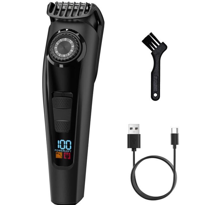 ヒゲトリマー メンズ 髭トリマー USB-C急速充電 髭剃り LEDディスプレイ拍卖