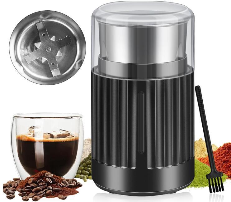 コーヒーミル 電動【2025革新型】電動コーヒーミル カッター ステンレス 粉末 豆挽き/唐辛子/調味料/穀物を挽く 一台多役拍卖