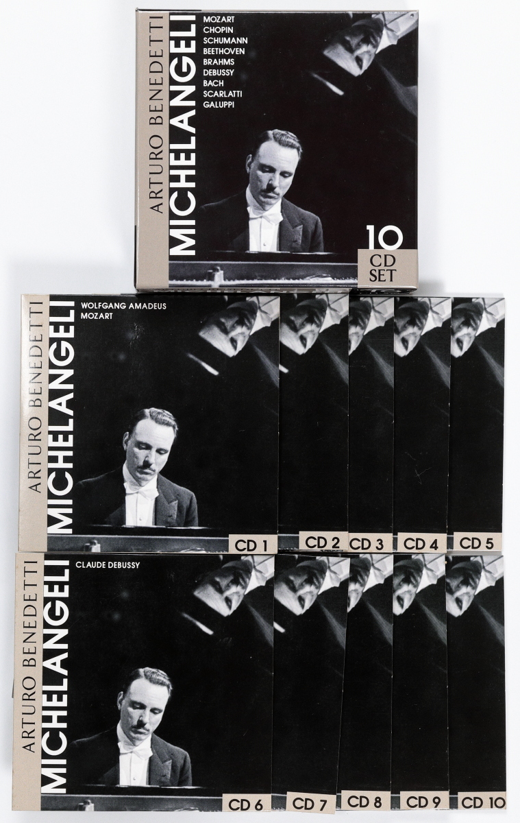 10CD BOX ミケランジェリ モーツァルト,ショパン,シューマン,ベートーヴェン,ブラームス,ドビュッシー,バッハ,他の協奏曲,室内楽,ソナタ等拍卖