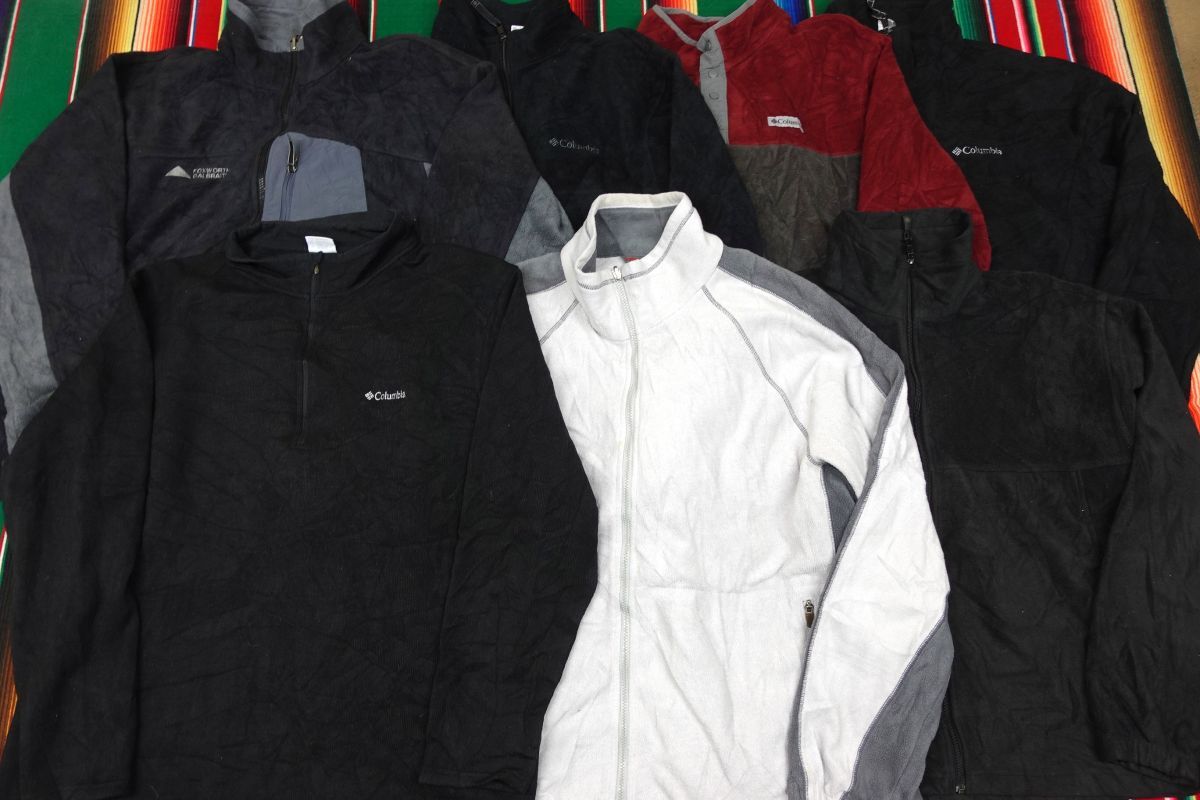 FLC-BN13 コロンビア Columbia フリースジャケット ワンポイント フルジップ¥1~ビンテージUSA古着卸セット業者まとめ拍卖