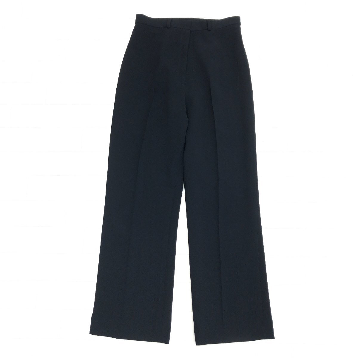 美品 SPECCHIO スペッチオ ハイウエスト ストレッチ スラックス パンツ 40 w66 黒 ブラック 日本製 センタープレス レディース 婦人拍卖