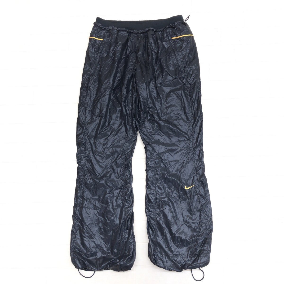 美品 NIKE ナイキ 裏起毛 ウインドブレーカー ナイロン パンツ M 黒 ブラック ジャージ スポーツ 防寒 レディース y2k archive グランジ拍卖