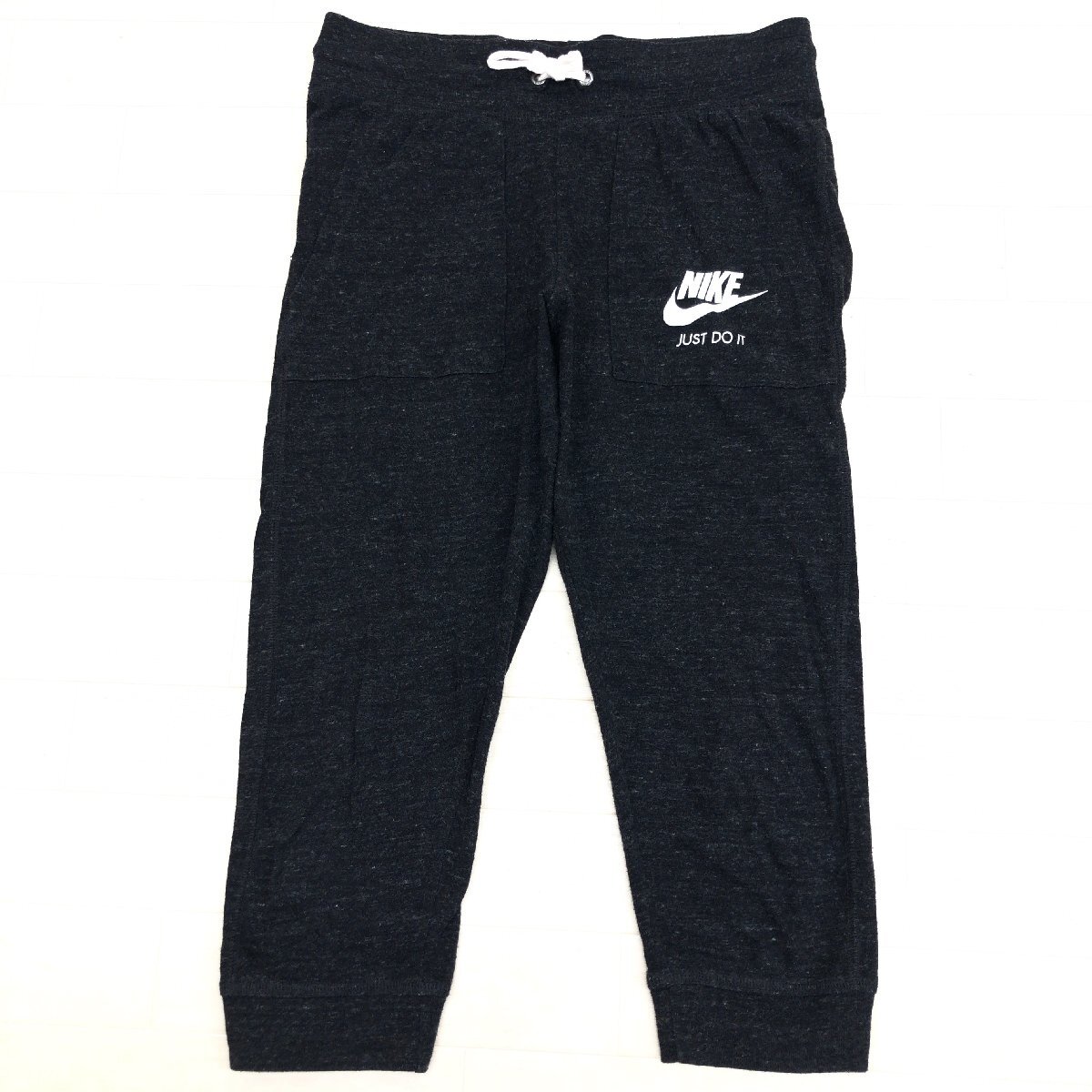 NIKE ナイキ 定価5,500円 ジム ヴィンテージ カプリ クロップド ジョガーパンツ M ダークグレー スウェット フィットネス レディース 婦人拍卖