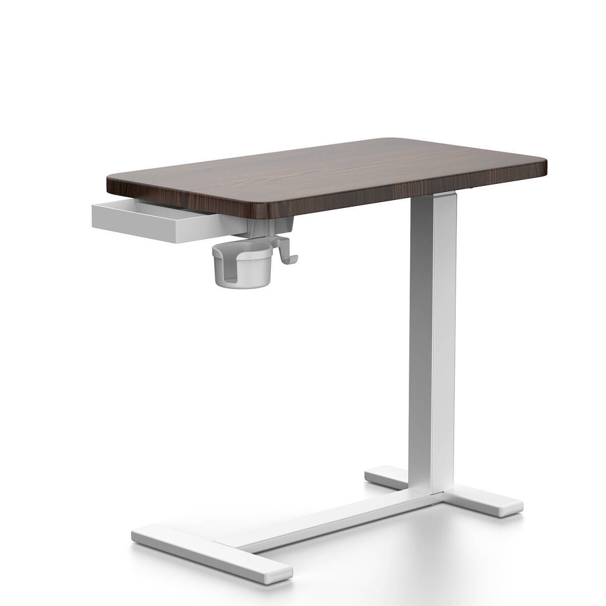 サイドテーブル昇降式 ガス圧昇降ベッドテーブル PCテーブル キャスター付き 64~102cm高さ調整可能 高さ無段階調節 耐荷重30KG AF738拍卖