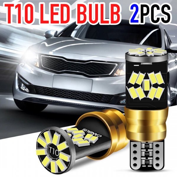 T10 T16 LED バルブ 2個 爆光 27SMD 12V 6000K ホワイト CANBUS キャンセラー ポジション球 ルームランプ カーテンランプ 明るい 車検対応拍卖