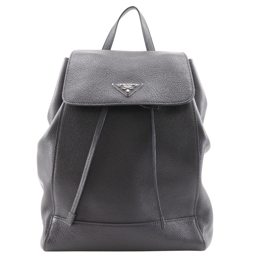PRADA プラダ バックパック 1BZ007 リュック・デイパック カーフ 黒 ユニセックス【I191625026】中古拍卖