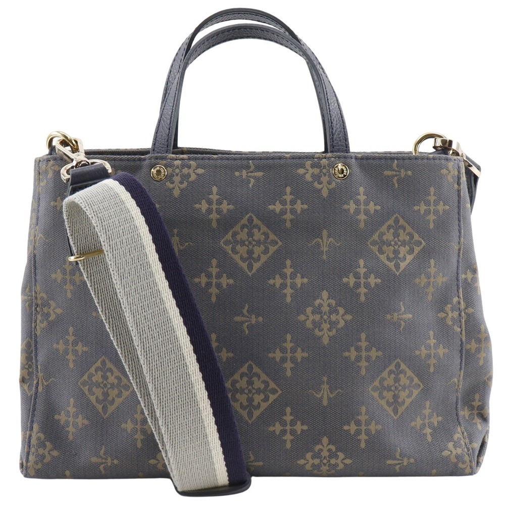 russet ラシット SHOPPER トートバッグS 2WAYショルダー CE1127 ハンドバッグ コットン グレー レディース【H192725100】中古拍卖