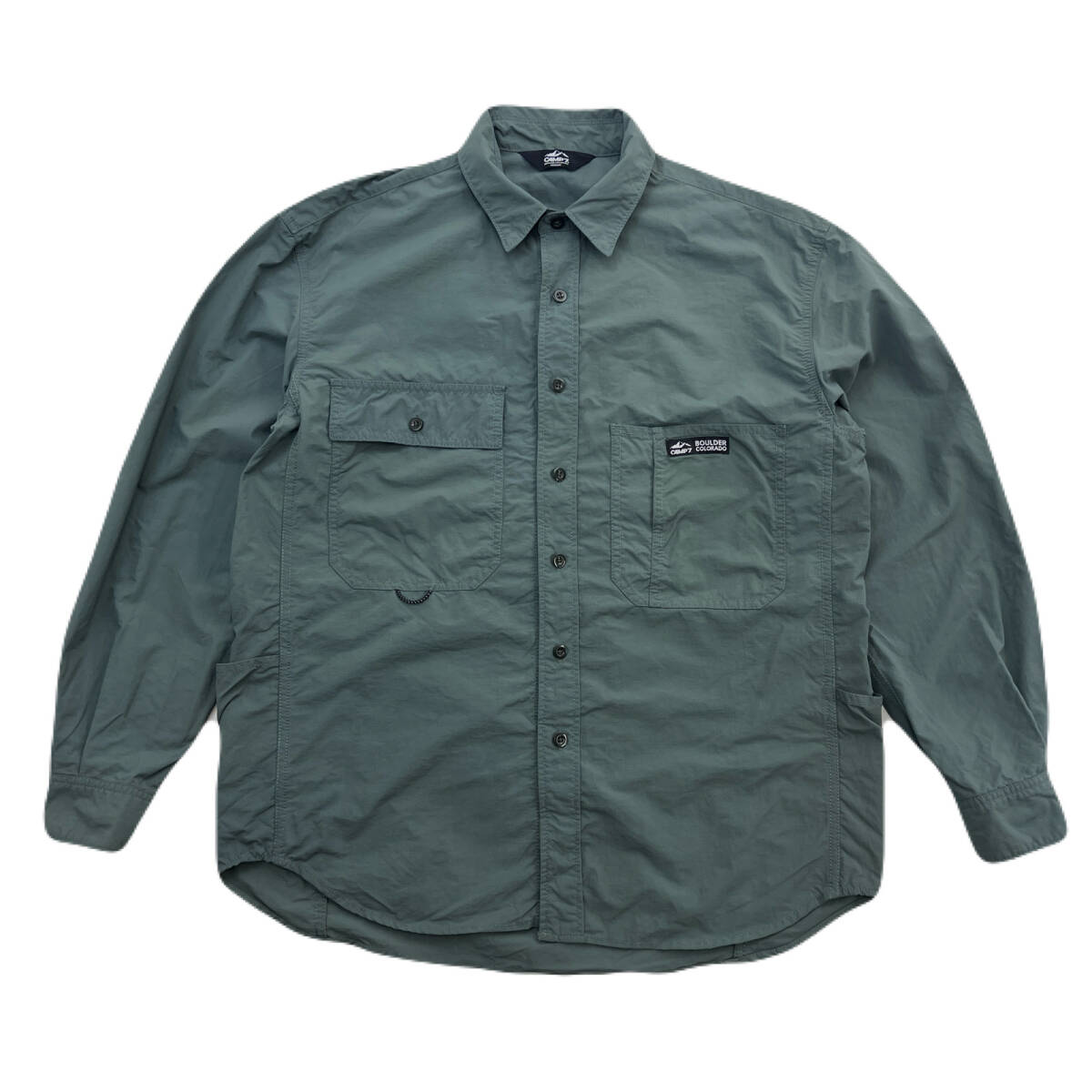 キャンプセブン 長袖 シャツ オリーブグリーン メンズ Mサイズ アウトドア キャンプ ●CC322拍卖