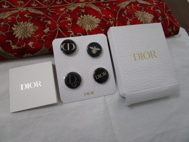 4種セット Dior 限定ピン ピンバッジ 未使用 ミッドナイトブルー&ブラック拍卖