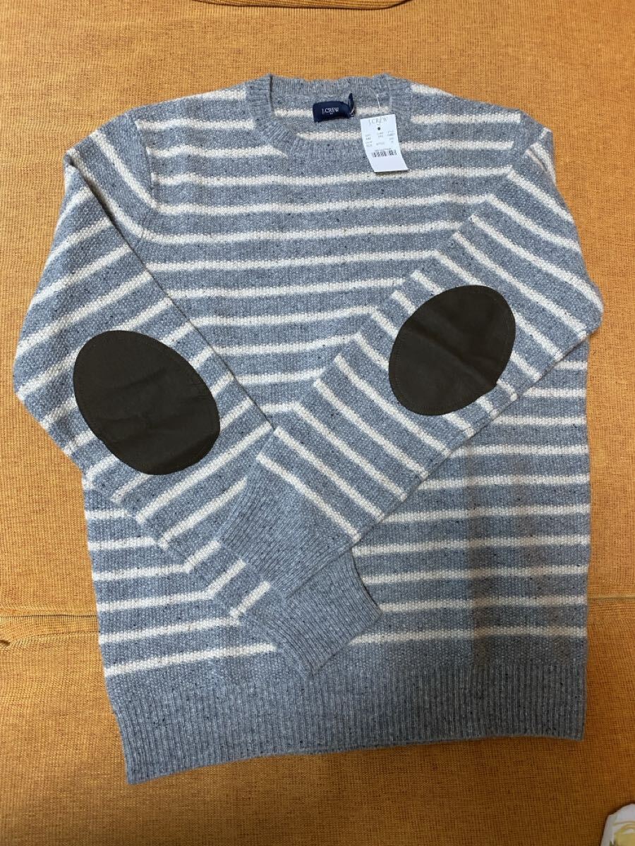 J.Crew ボーダーニット(新品・グレー・Size-M)拍卖