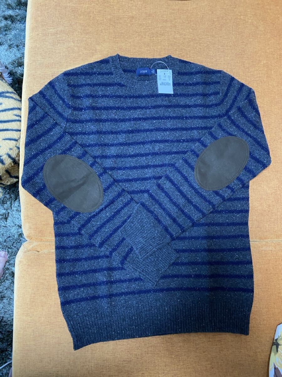 J.Crew ボーダーニット(新品・ブラック・Size-M)拍卖