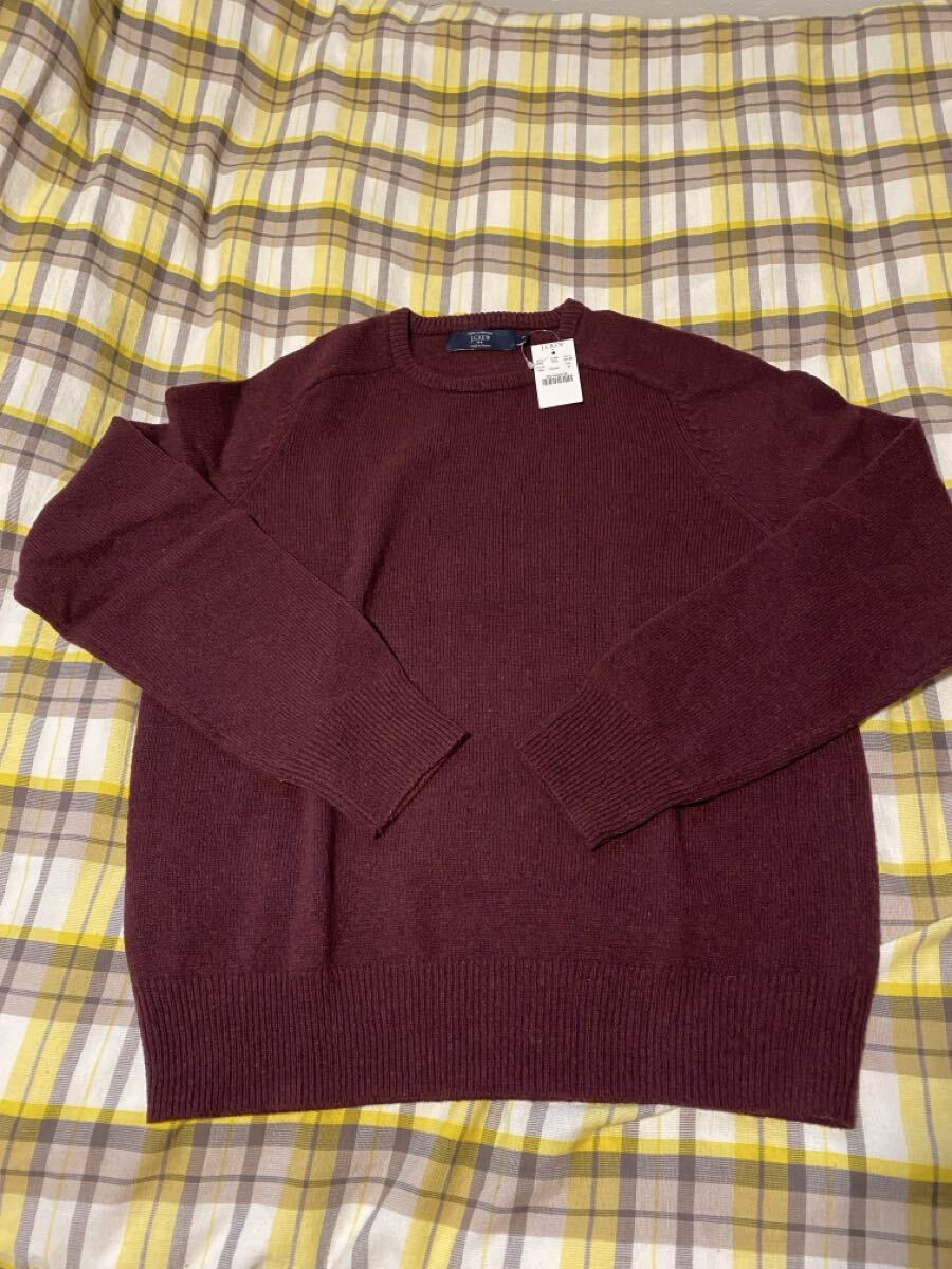 J.crew ニットセーター(新品・エンジ・Size-M)拍卖