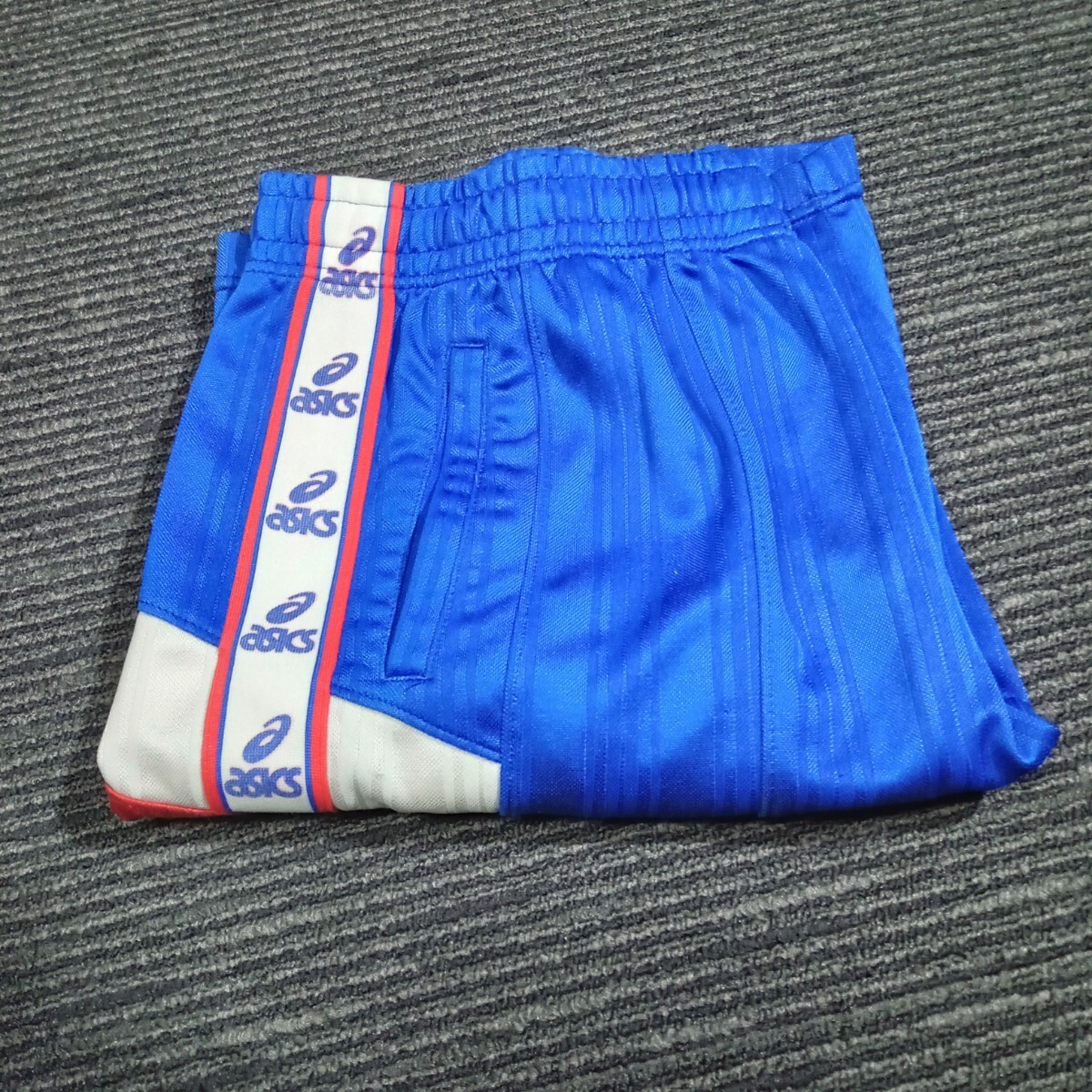 ■■希少 ビンテージ■■アシックス asics ゴールドタイガー ハーフパンツ スポーツ ジャージ 日本製 ヴィンテージ ショート ブルー 青拍卖