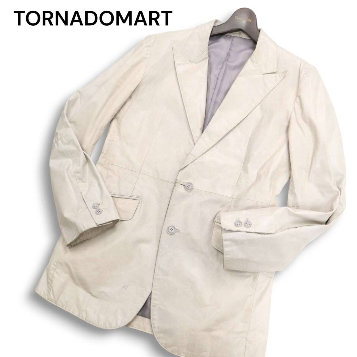 Y2K 00s★ TORNADOMART トルネードマート 馬革★ ホースハイド ポニー レザー テーラード ジャケット Sz.L メンズ拍卖
