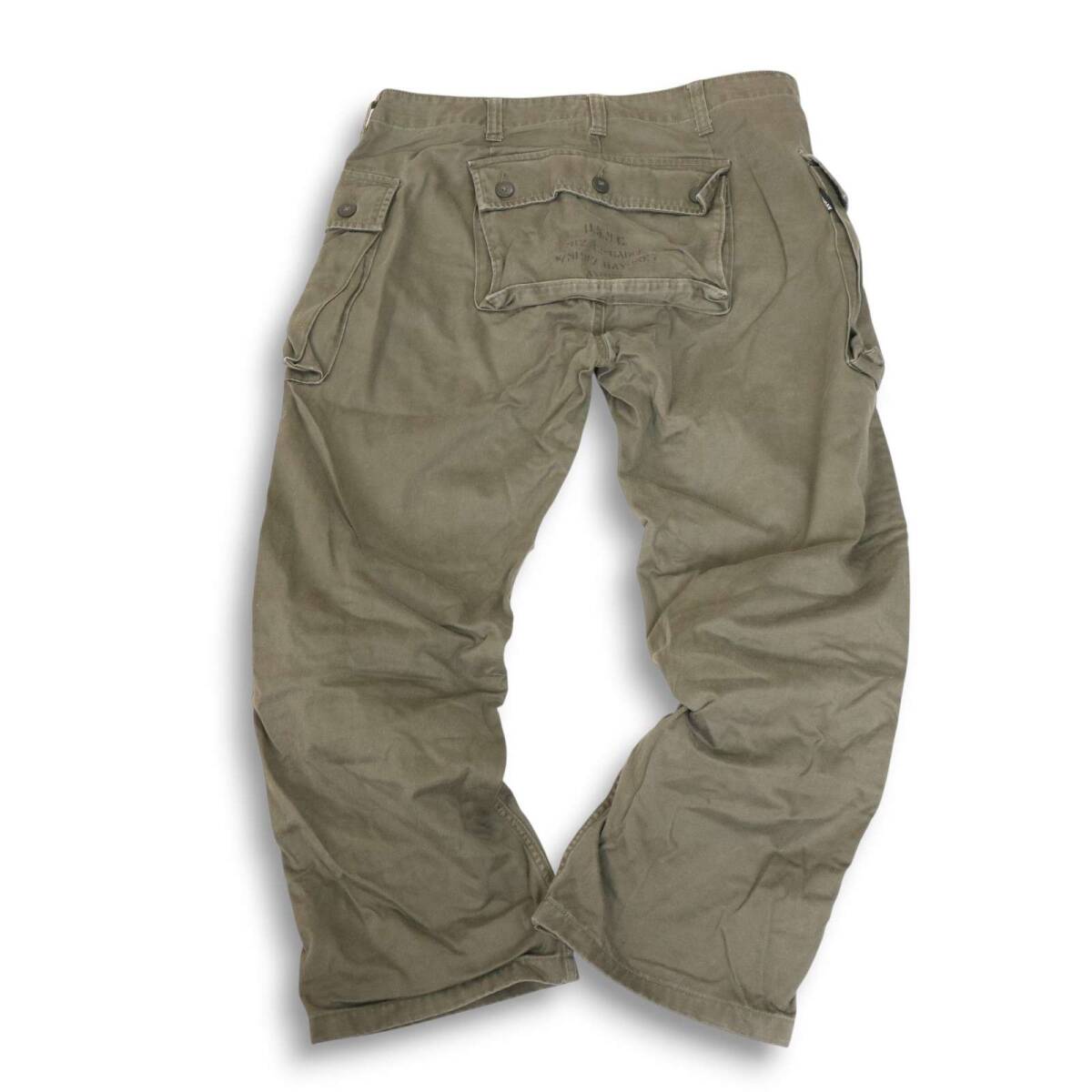 AVIREX アヴィレックス 通年★ ミリタリー エアロ カーゴ パンツ Sz.XL メンズ カーキ拍卖