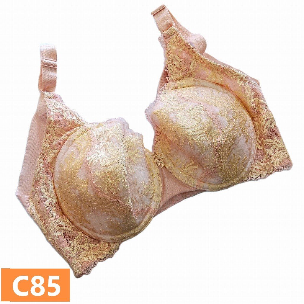 美品 マルコ ブラジャー C85 カーヴィシャス ローズゴールド フルカップショートブラジャー 補整 補正 日本製 ピンク m2151拍卖