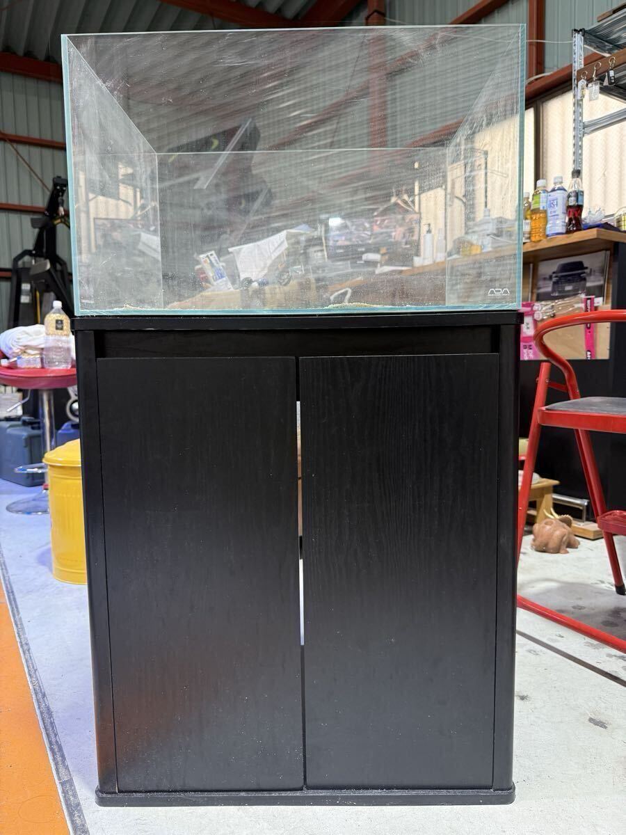 【引き取り限定】中古 水槽 ADA ガラス水槽 600×300×360H 純正バックスクリーン 水槽台 クリアガラス 拍卖