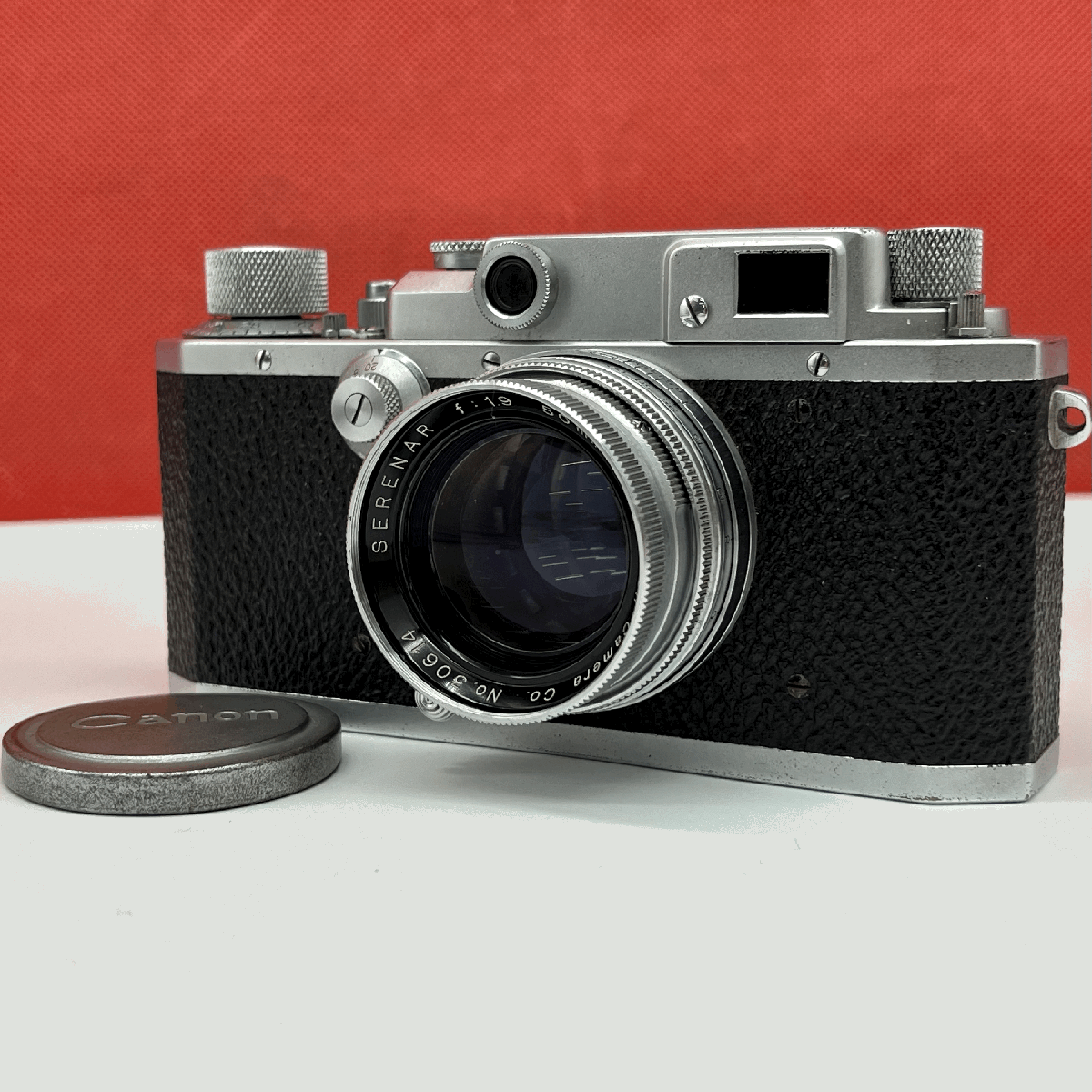 ☆46 Canon ⅡB 2B型 SERENAR F1.9 50mm フィルムカメラ レンジファインダー 動作品 1円スタート キャノン拍卖