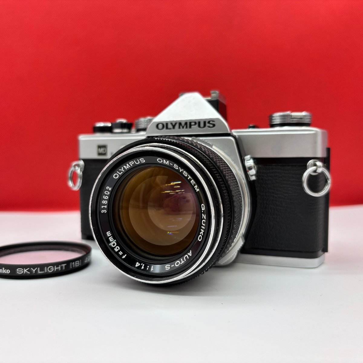 △63 OLYMPUS OM-1 シルバー OM-SYSTEM G.ZUIKO AUTO-S F1.4 50mm フィルム一眼レフカメラ 動作品 1円スタート オリンパス拍卖