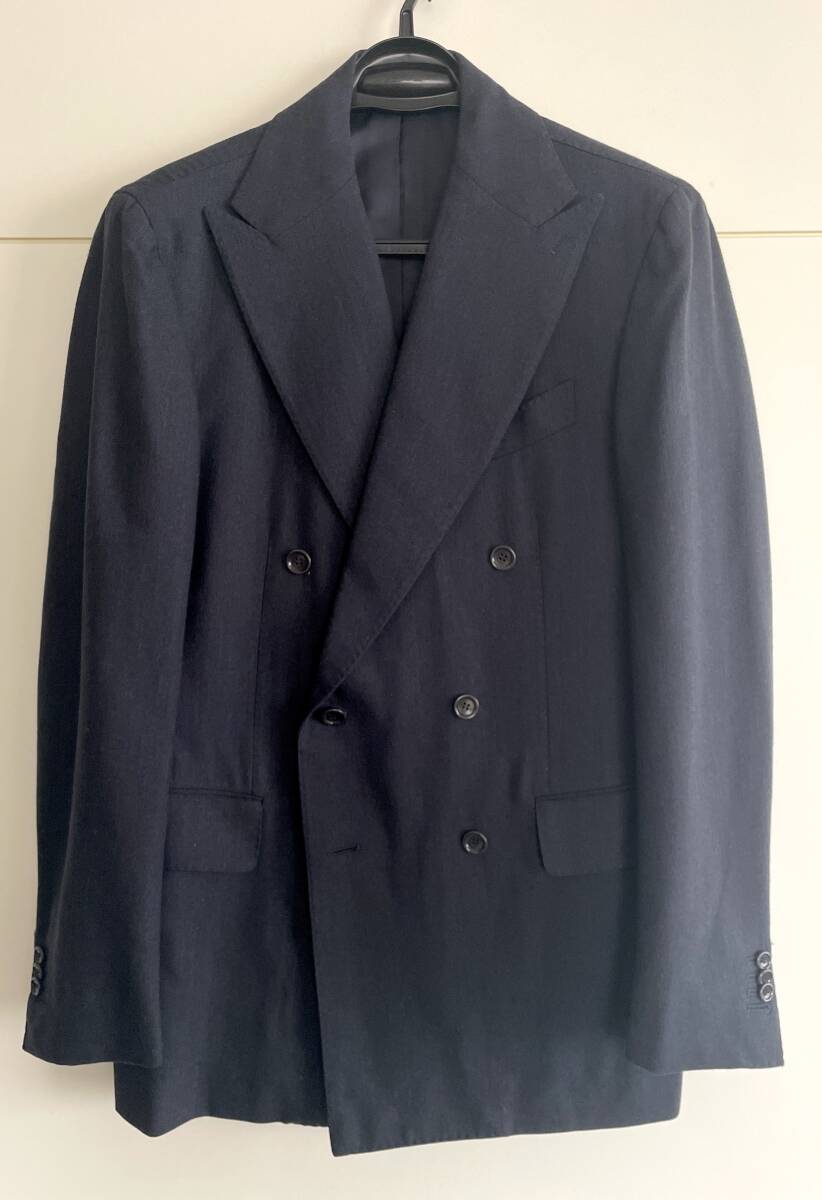 Stile Latino スティレラティーノ BeamsF ネイビーヘリンボーン ウールジャケット サイズ48 美品 イタリア製 ラルディーニ拍卖