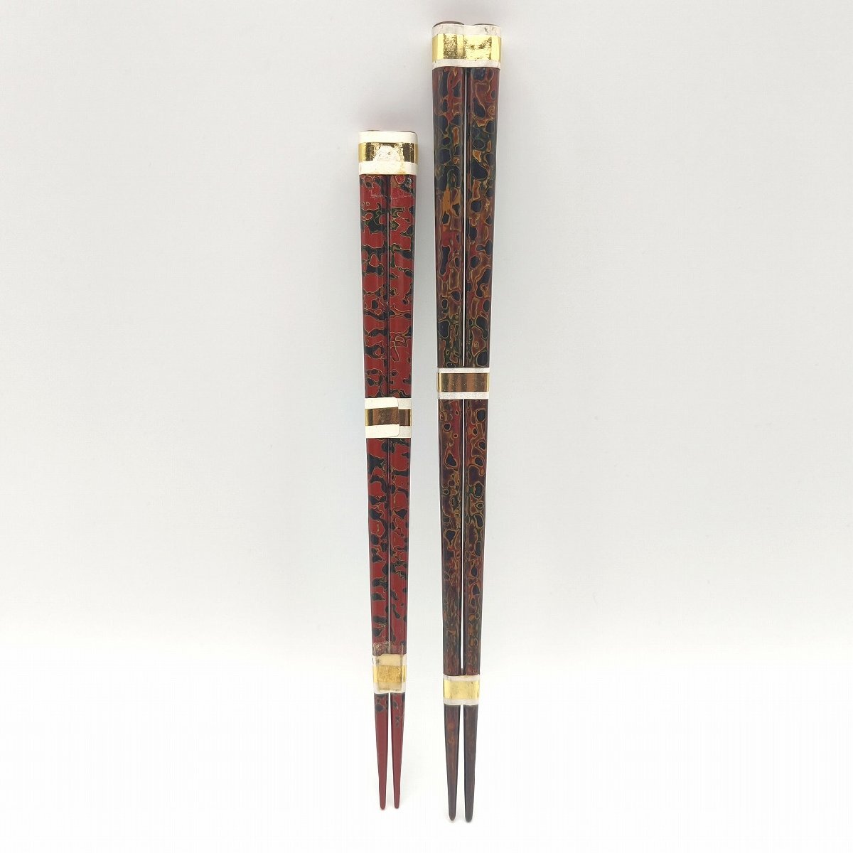 津軽塗(唐塗)バカ塗り・箸・2膳セット・伝統工芸・No.251010-23・梱包サイズ60拍卖