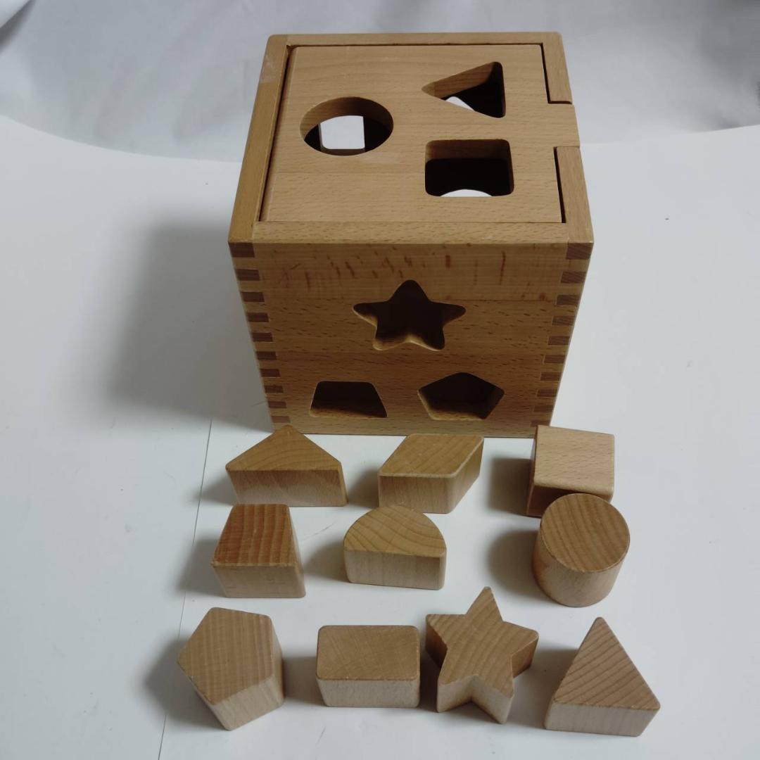 【木製 知育玩具】型はめパズル 積み木 立体パズル 図形あわせ 木のおもちゃ ブロック拍卖