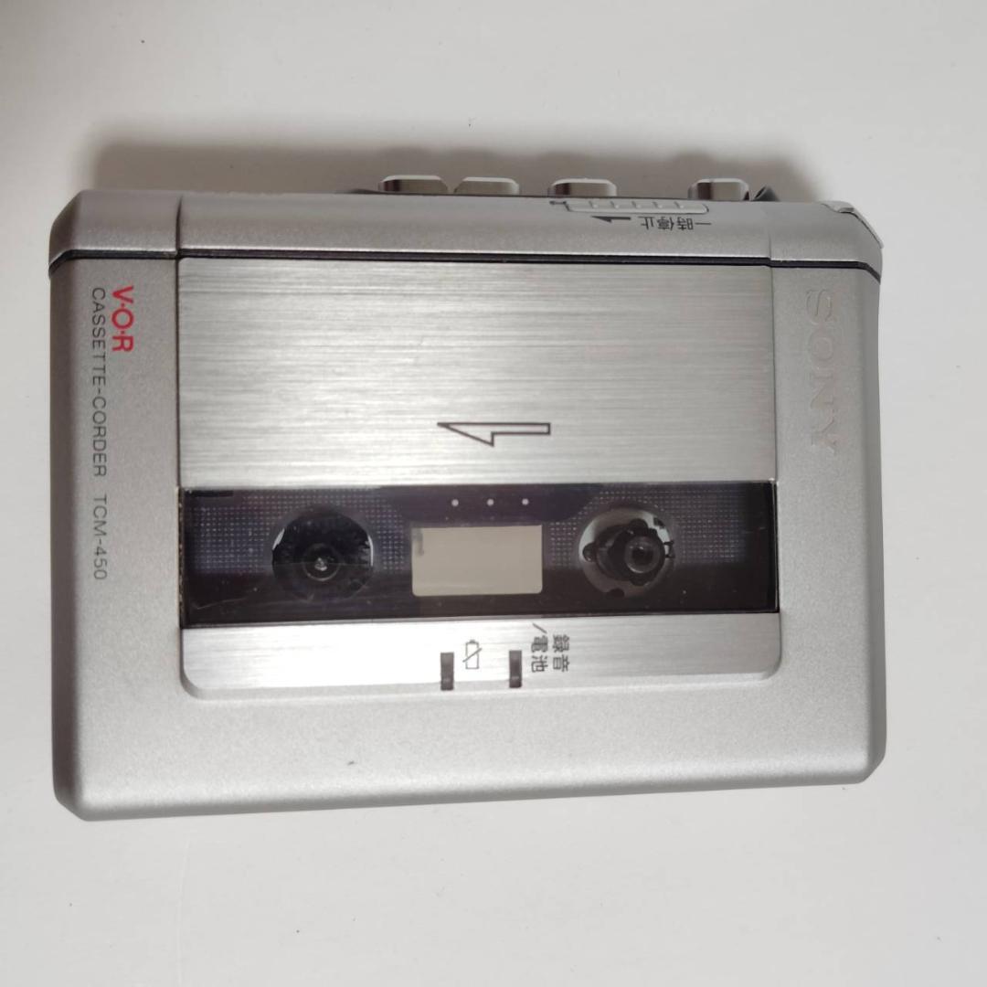 SONY TCM-450 VOR CASSETTE-CORDER 動作未確認 レトロ 録音・再生 ポータブル カセットプレーヤー ソニー拍卖