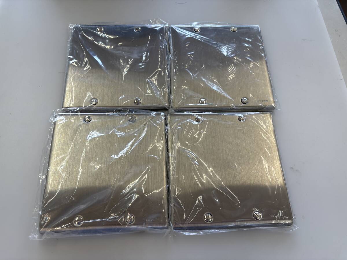 松下電工(現パナソニック) WN7692 ステンレスプレート 4枚セット 未使用 倉庫保管 処分特価 レトロ電材拍卖