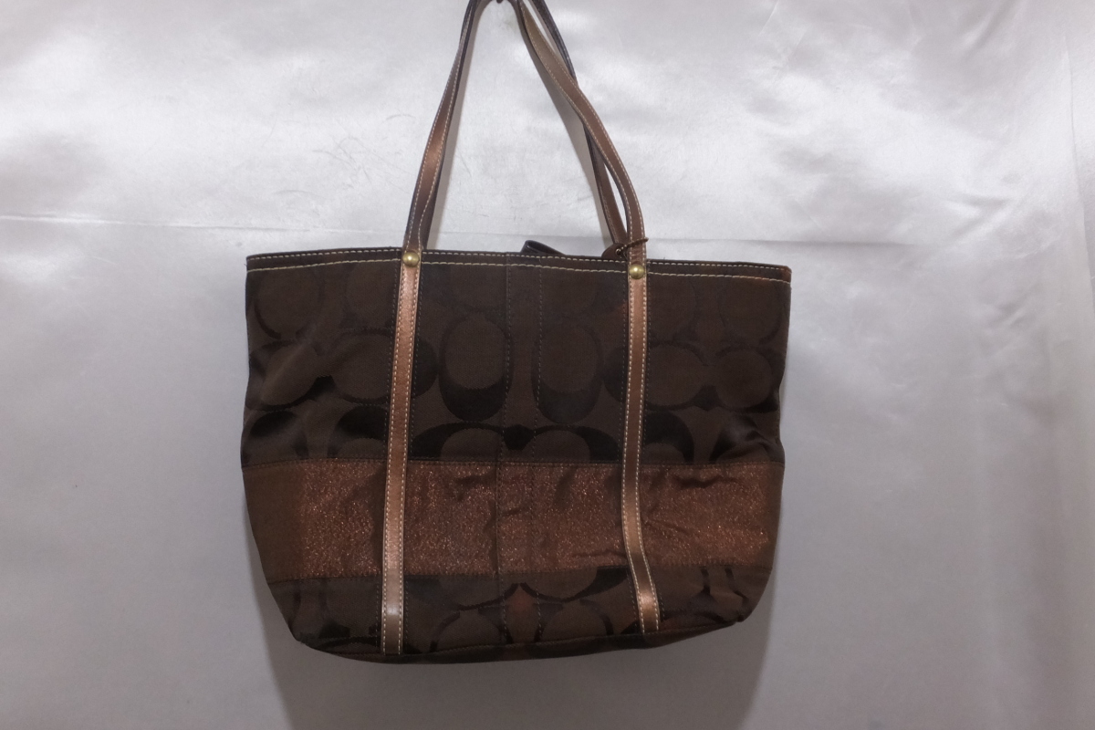COACH コーチ トートバッグ シグネチャー F11098 ブラウン バッグ拍卖
