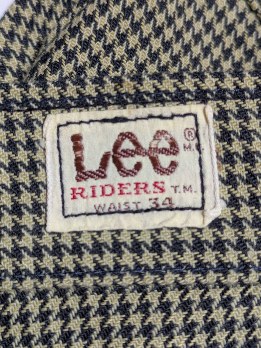 lee riders リー ライダース ブーツカット フレアパンツ サイズ34 talon42 タロンジッパー シミ汚れあり 長期保管品 70s 70's 80s 80's 拍卖