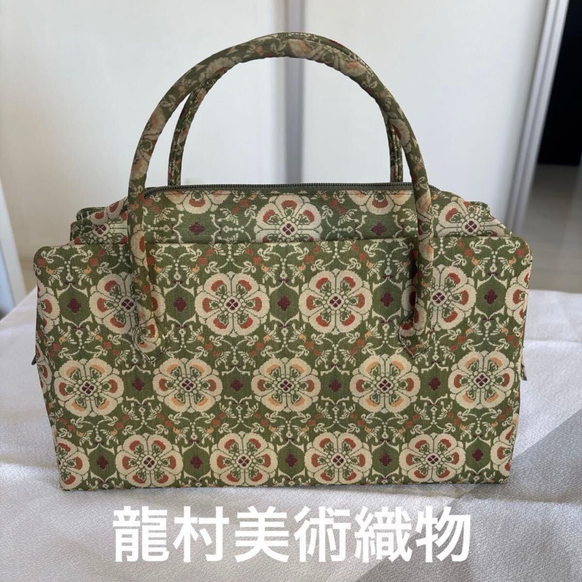 龍村美術織物 花鳥梅花文錦 利休バッグ 和装バッグ 和装小物 ハンドバッグ TATSUMURA SILK拍卖