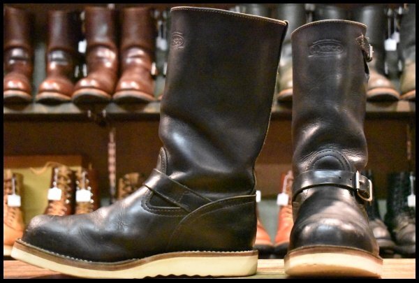 【8E 良品 03年】WESCO ウエスコ カスタムボス 11インチハイト ブラック 黒 ビブラム1010 ローラーバックル ブーツ BOSS HOPESMORE拍卖