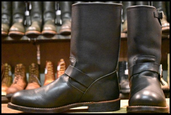 【9.5D 良品 13年】レッドウィング 2990 エンジニア 黒 ブラック ハーネスレザー スチール無し ブーツ 2966 redwing HOPESMORE拍卖