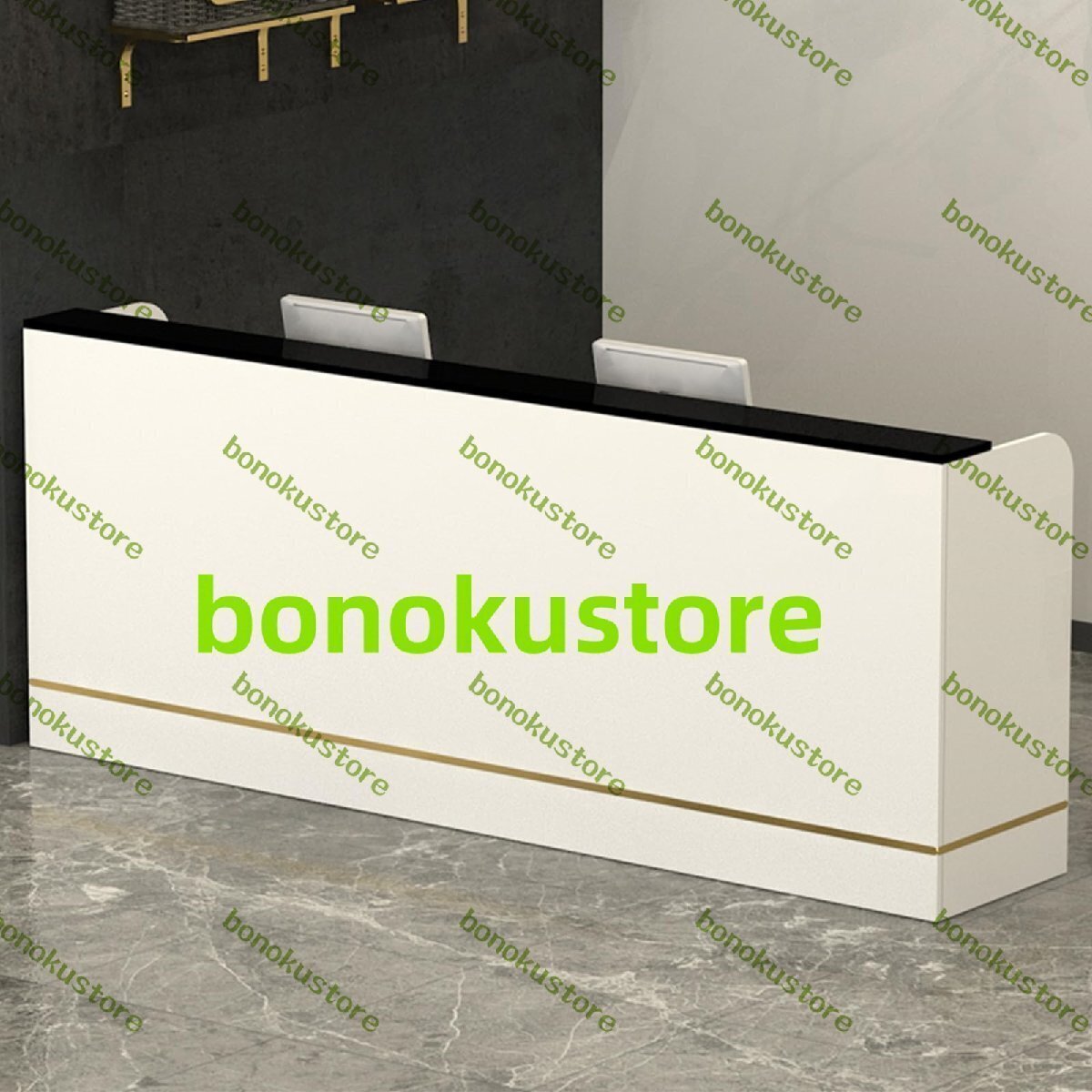 レジカウンター カウンターテーブル 受付カウンター 組み立てレジ台 木製のレセプショ レジ係カウンタ 受付台 受付デスク140*60*100CM拍卖