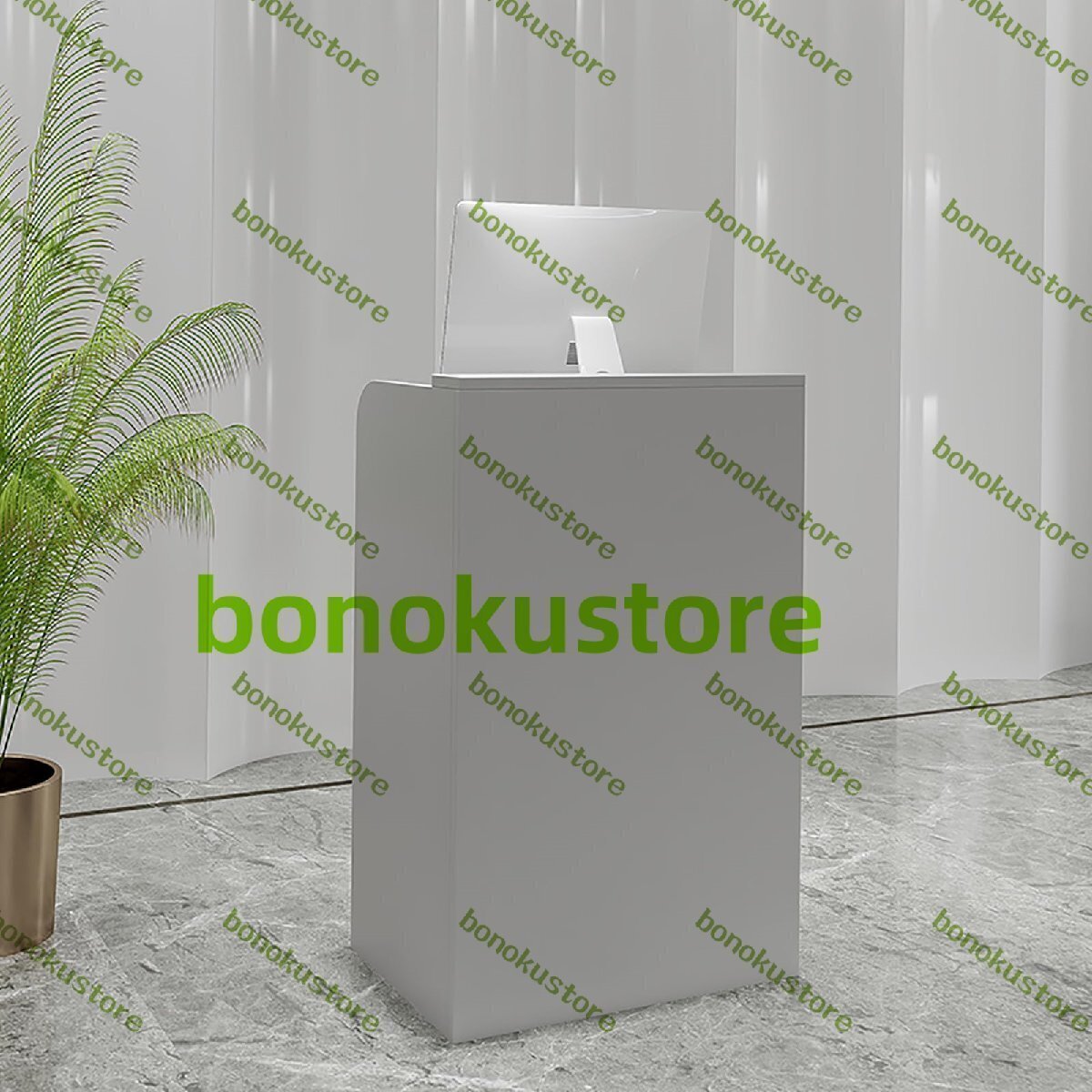 受付カウンター レジカウンター 受付カウンター 組み立てレジ台 引き出し付き 木製 カウンターテーブル 80*42*95cm ライトグレー拍卖