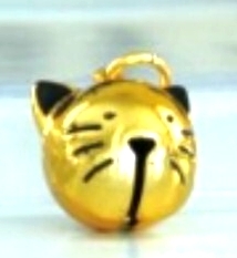 ネコ型の鈴 金色/ねこ 猫/日本製拍卖
