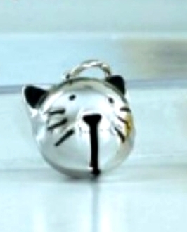 ネコ型の鈴 銀色/ねこ 猫/日本製拍卖