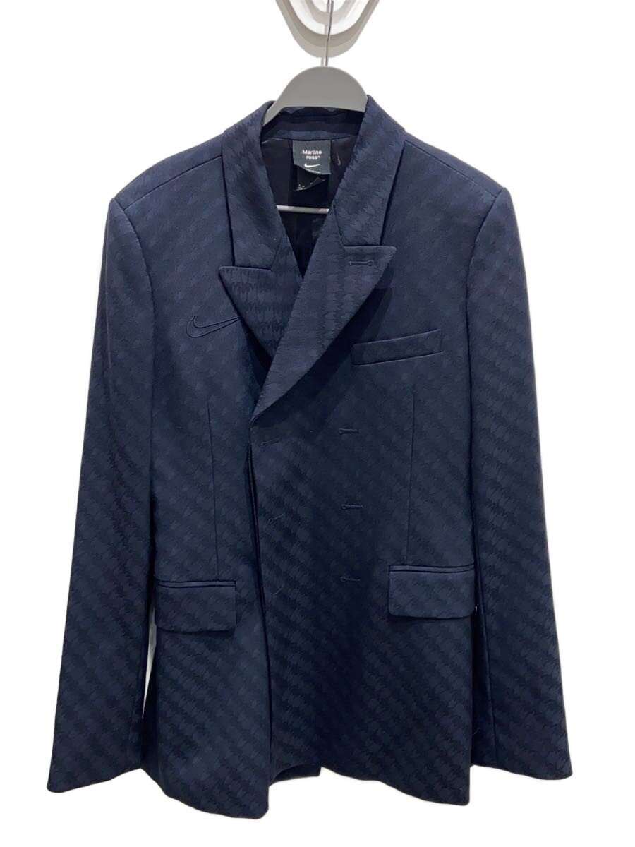 MARTINE ROSE◆I/NIKE MII JACKET/テーラードジャケット/40/ウール/NVY/総柄/DV0845-426拍卖