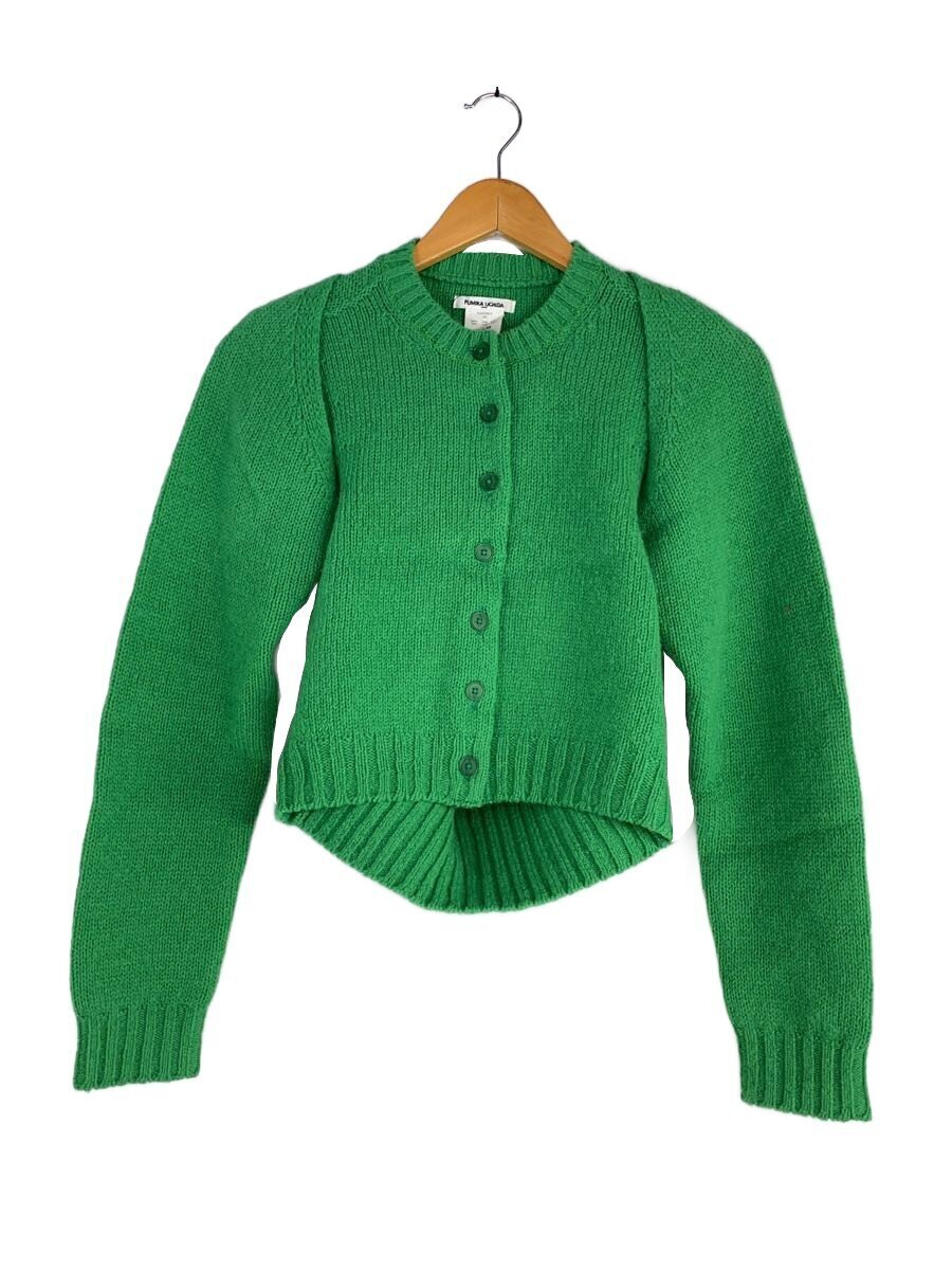 FUMIKA UCHIDA◆SEPARATE-SLEEVE CARDIGAN/36/ウール/グリーン/無地/FU-O-KT012拍卖
