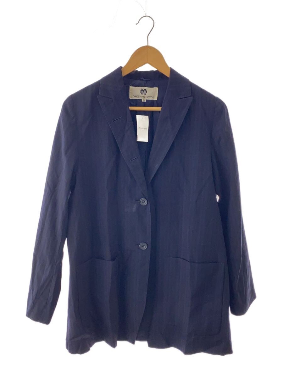 DRIES VAN NOTEN◆80s-90s/初期タグ/テーラードジャケット/38/ウール/ネイビー/ストライプ拍卖