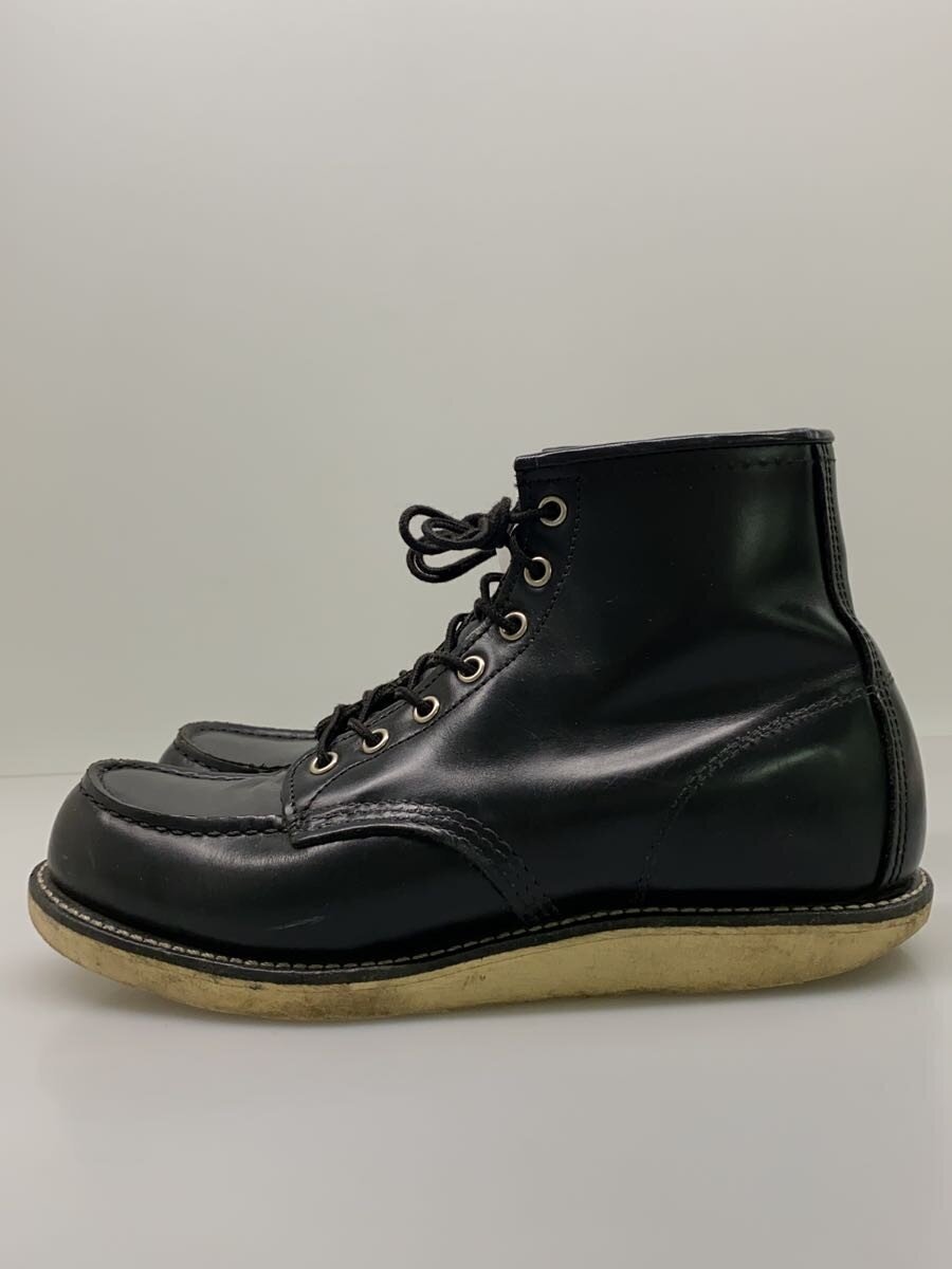 RED WING◆レースアップブーツ/26.5cm/BLK/レザー/8848/履きじわ/ソール減り拍卖
