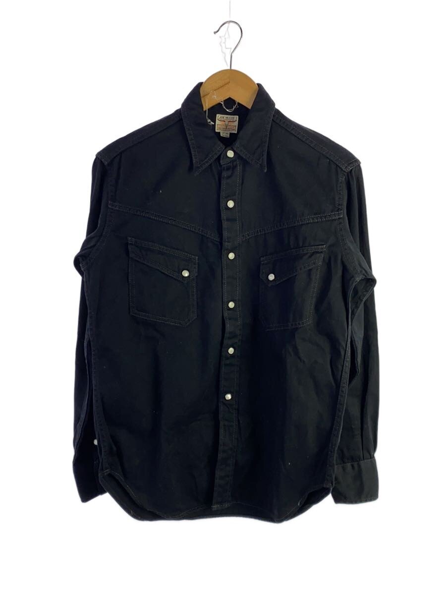 JOE McCOY◆長袖シャツ/14.5/-/BLK/無地拍卖