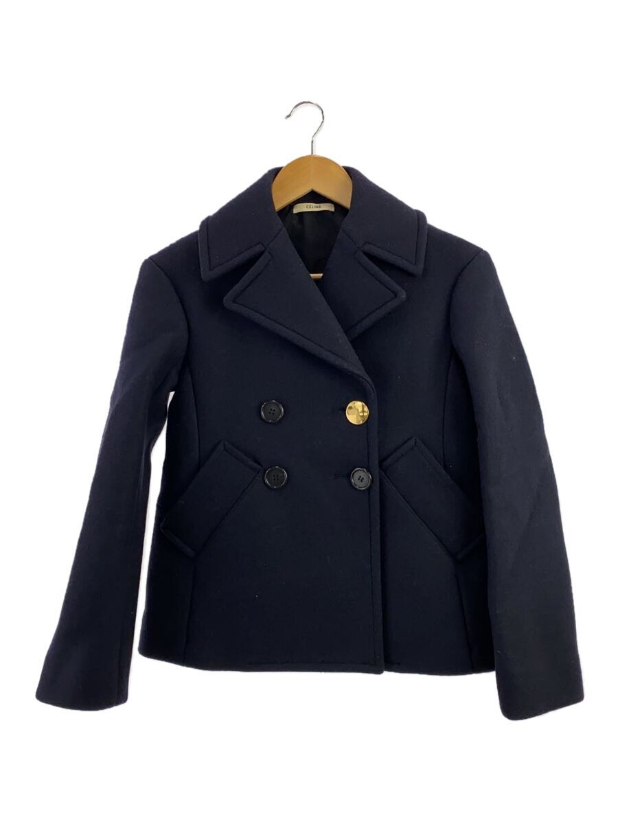 CELINE◆フィービー期/ピーコート/アウター/34/ウール/ネイビー/2 5R23/6255拍卖