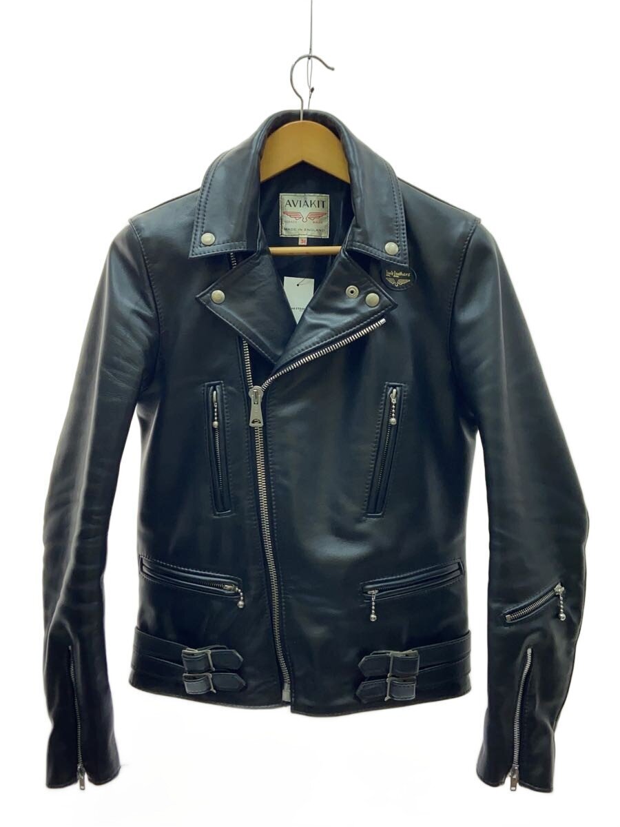 Lewis Leathers◆AVIAKIT/ダブルライダースジャケット/34/レザー/BLK/無地拍卖
