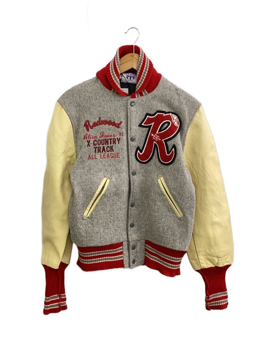 T&B SPORTS/スタジャン/36/ウール/GRY/無地拍卖