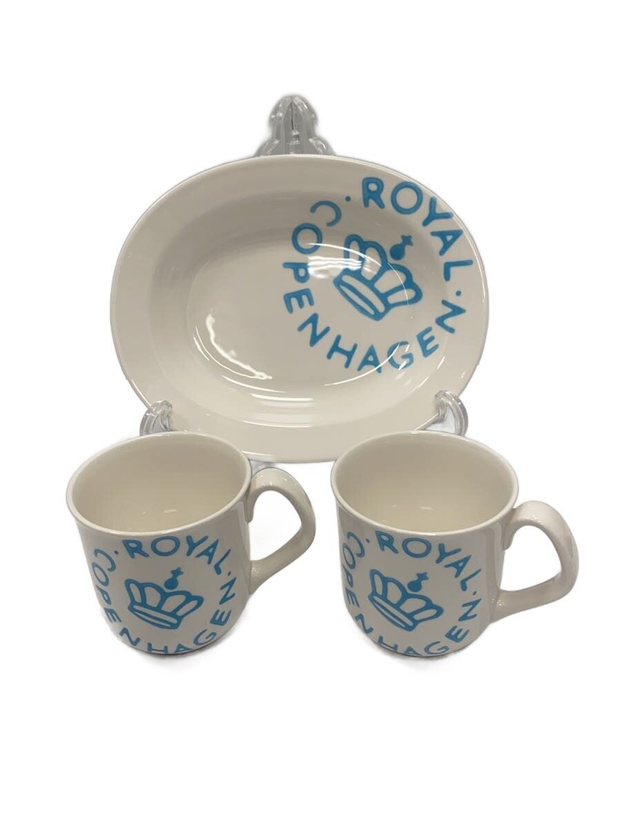 ROYAL COPENHAGEN◆マグカップ&プレート/3点セット/WHT拍卖